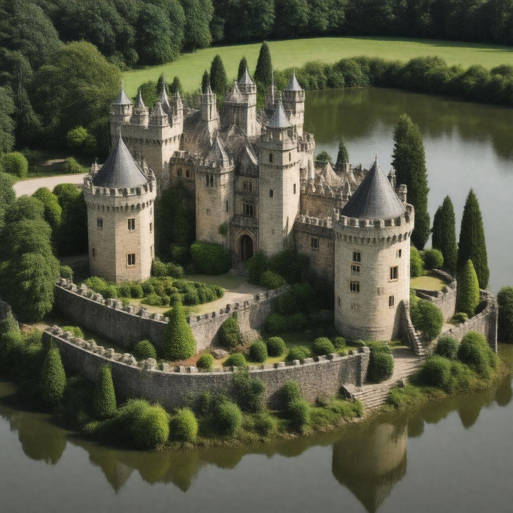 AI-created image of Hever Castle, Kent, England