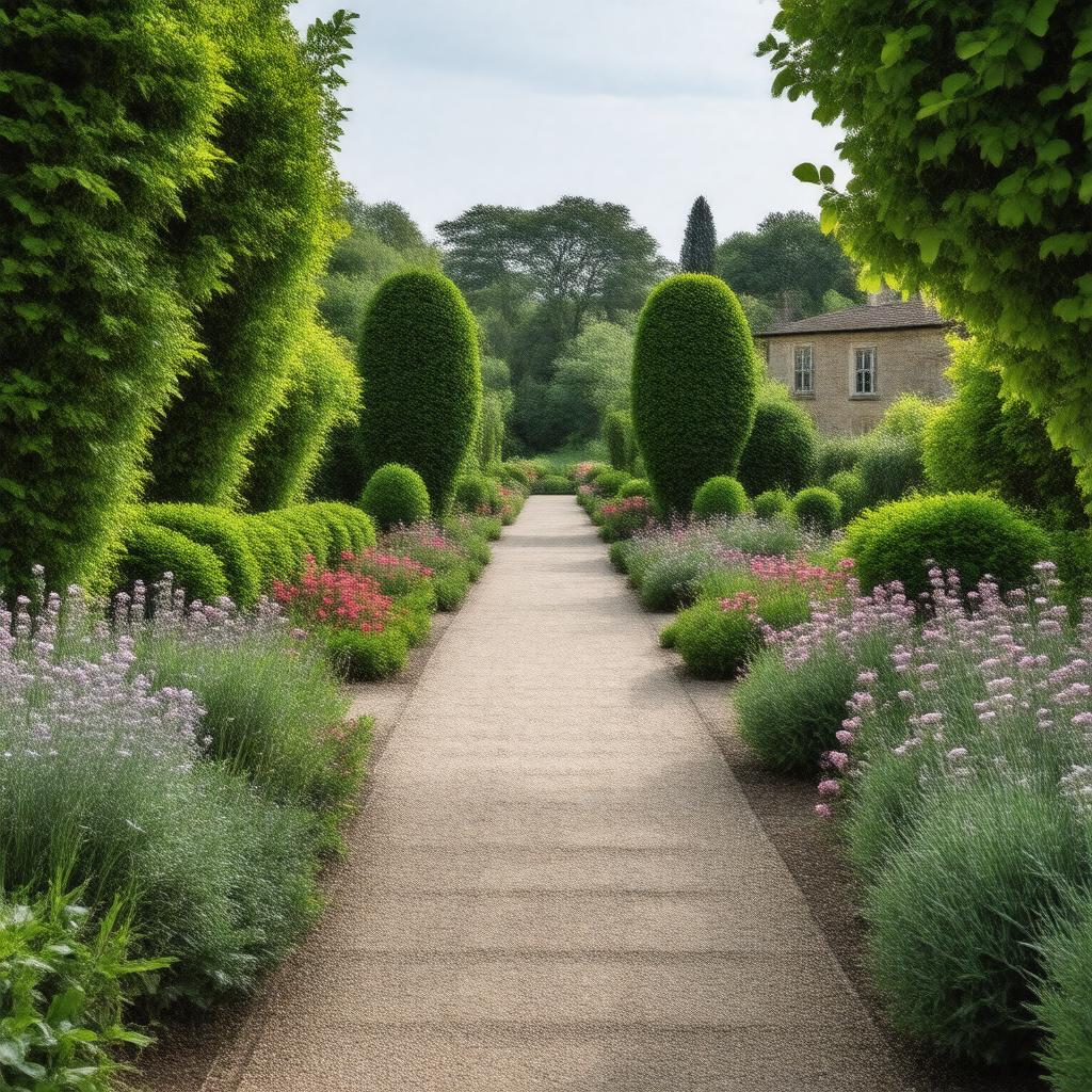 Click to view larger image AI-created image of Hidcote Manor Garden