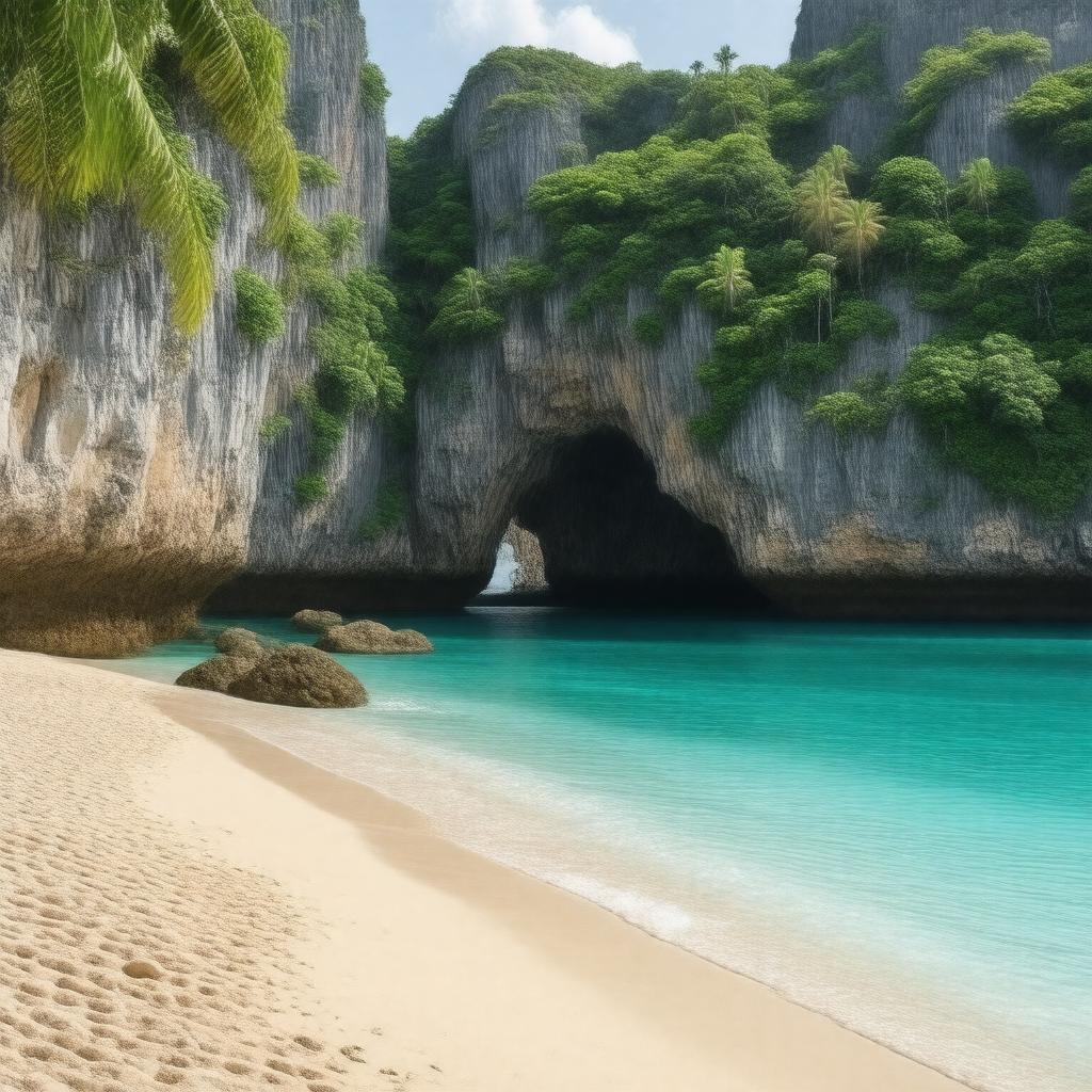 Click to view larger image AI-created image of Hidden Beach