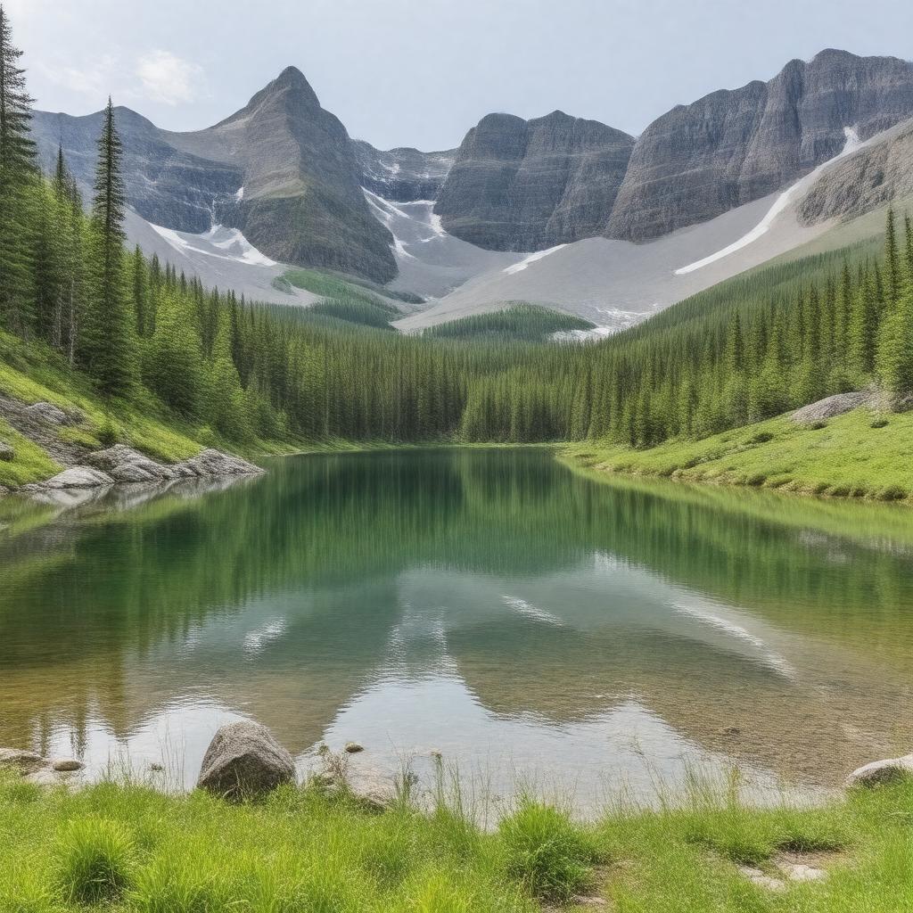 Click to view larger image AI-created image of Hidden Lake