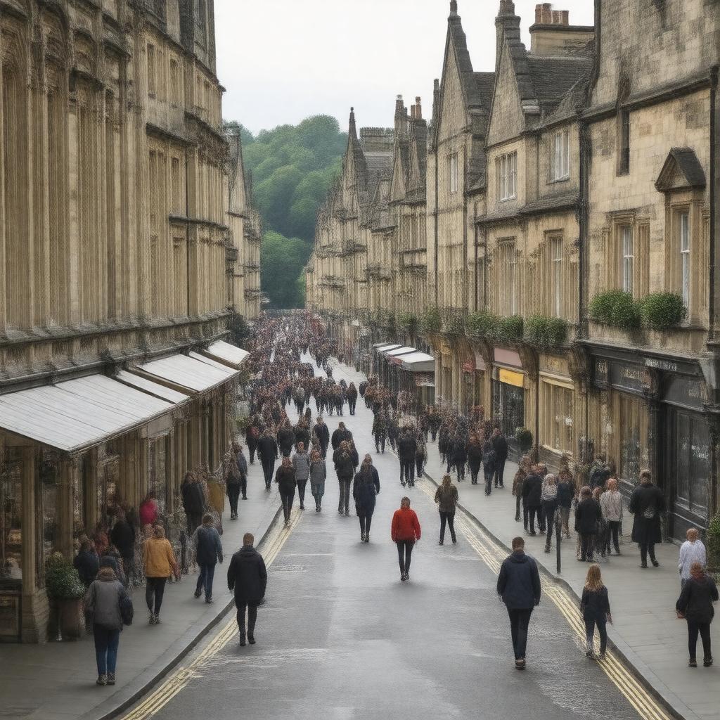 AI-created image of High Street, Oxford, OX1 4BH, United Kingdom