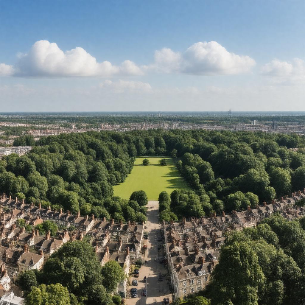 AI-created image of Highams Park, London, England