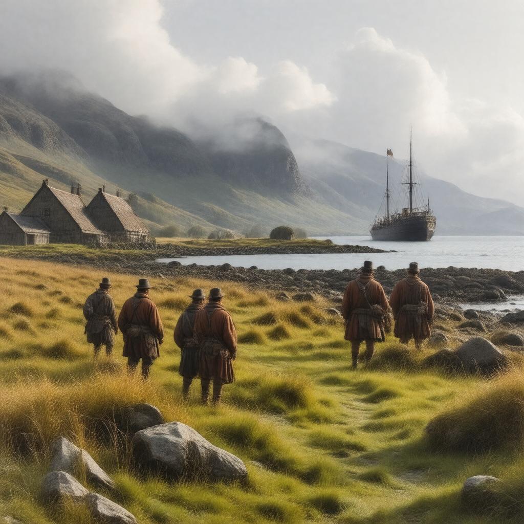 Click to view larger image AI-created image of Highland Potato Famine