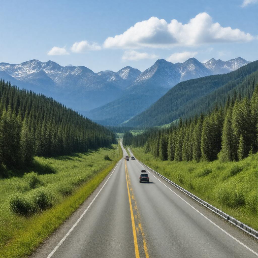 AI-created image of Highway 97 (British Columbia)