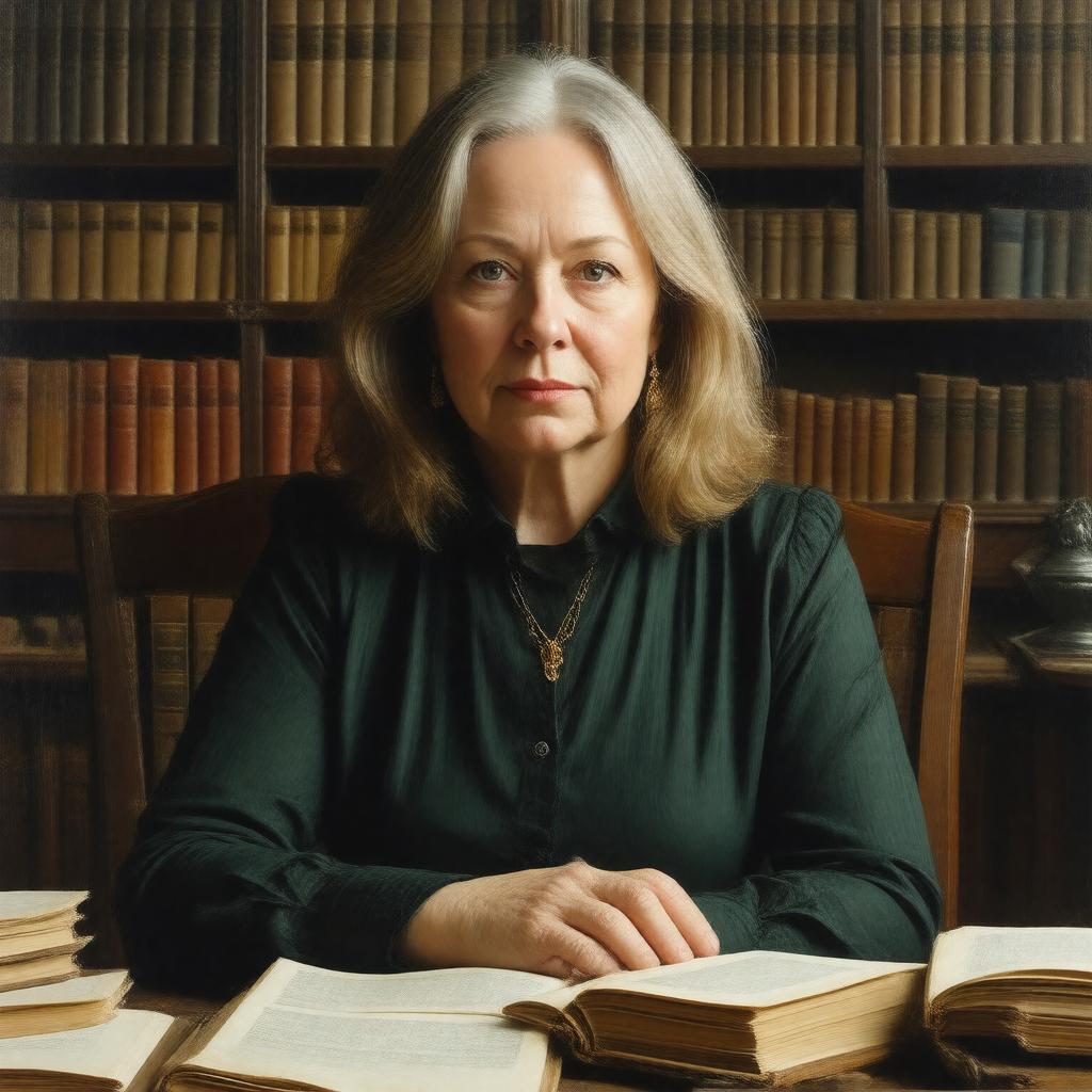 AI-created image of Hilary Mantel