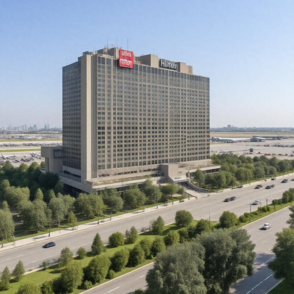AI-created image of Hilton Chicago O'Hare Airport