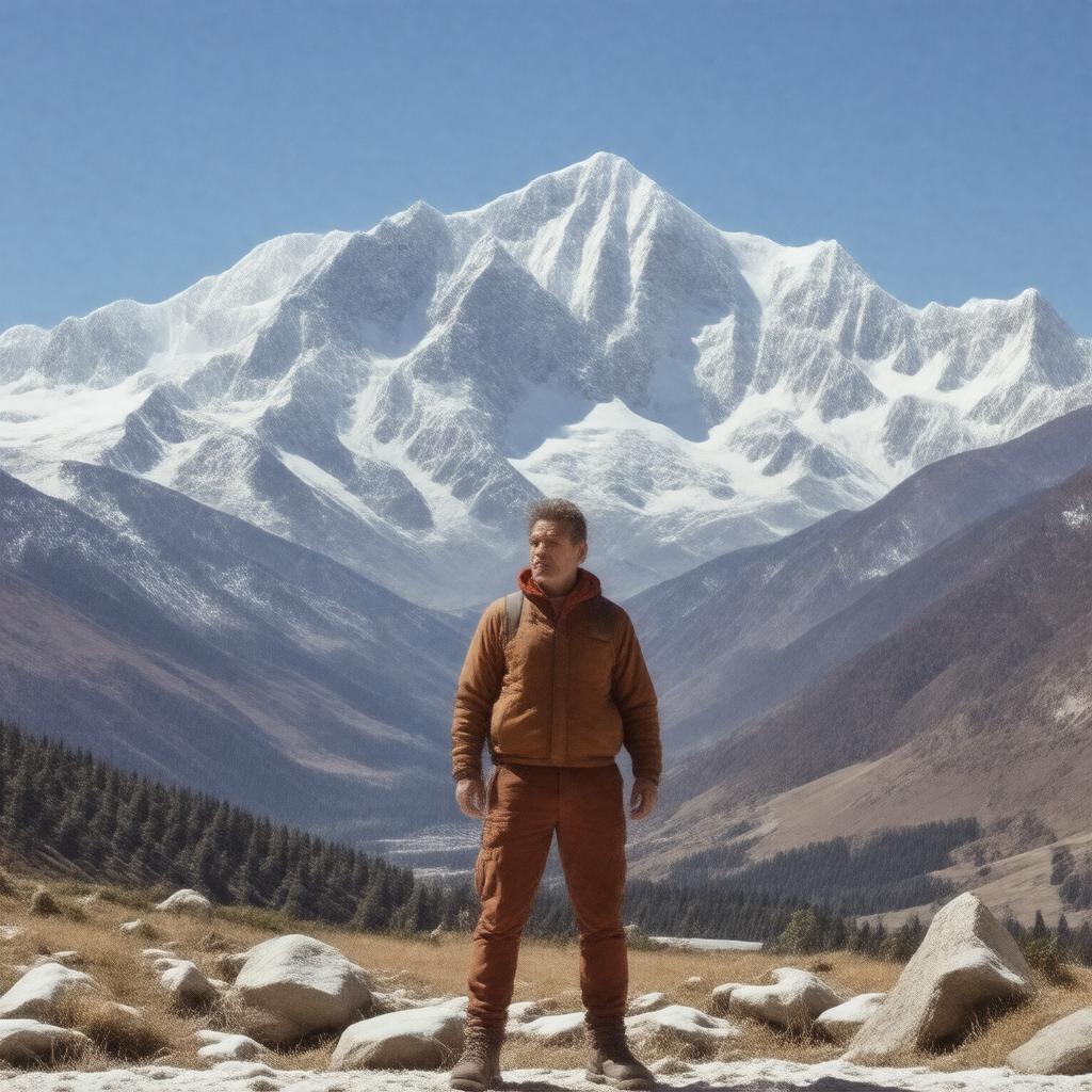 AI-created image of Himalaya with Michael Palin