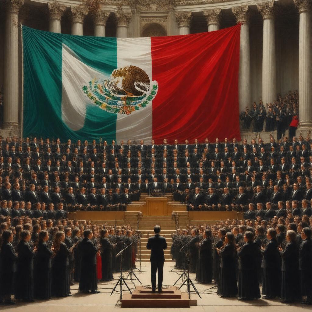 Click to view larger image AI-created image of Himno Nacional Mexicano