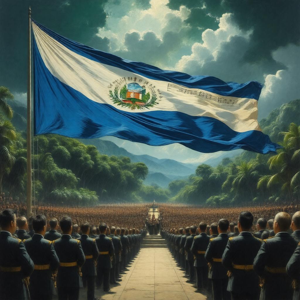 Click to view larger image AI-created image of Himno Nacional de El Salvador