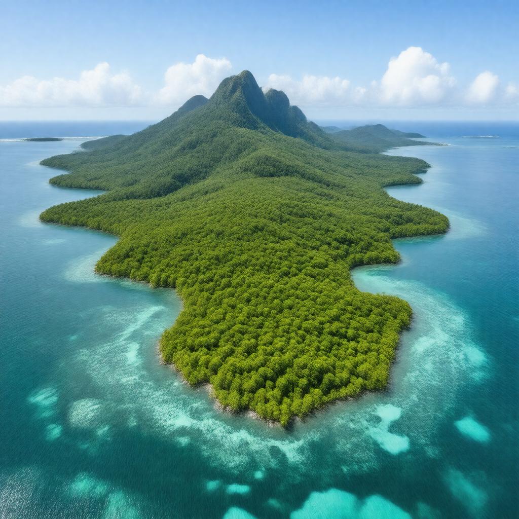 AI-created image of Hinchinbrook Island