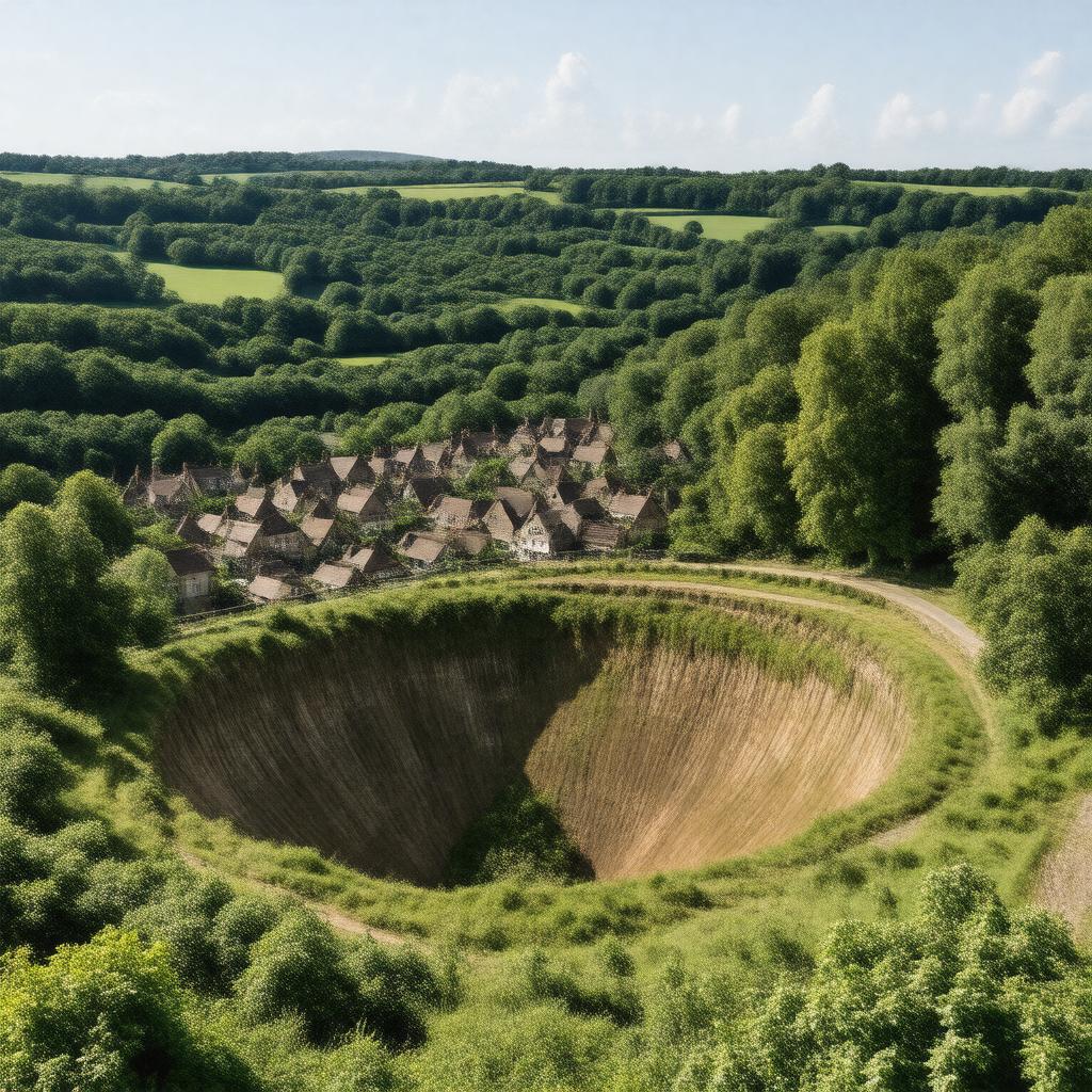 AI-created image of Hindhead, Surrey, England