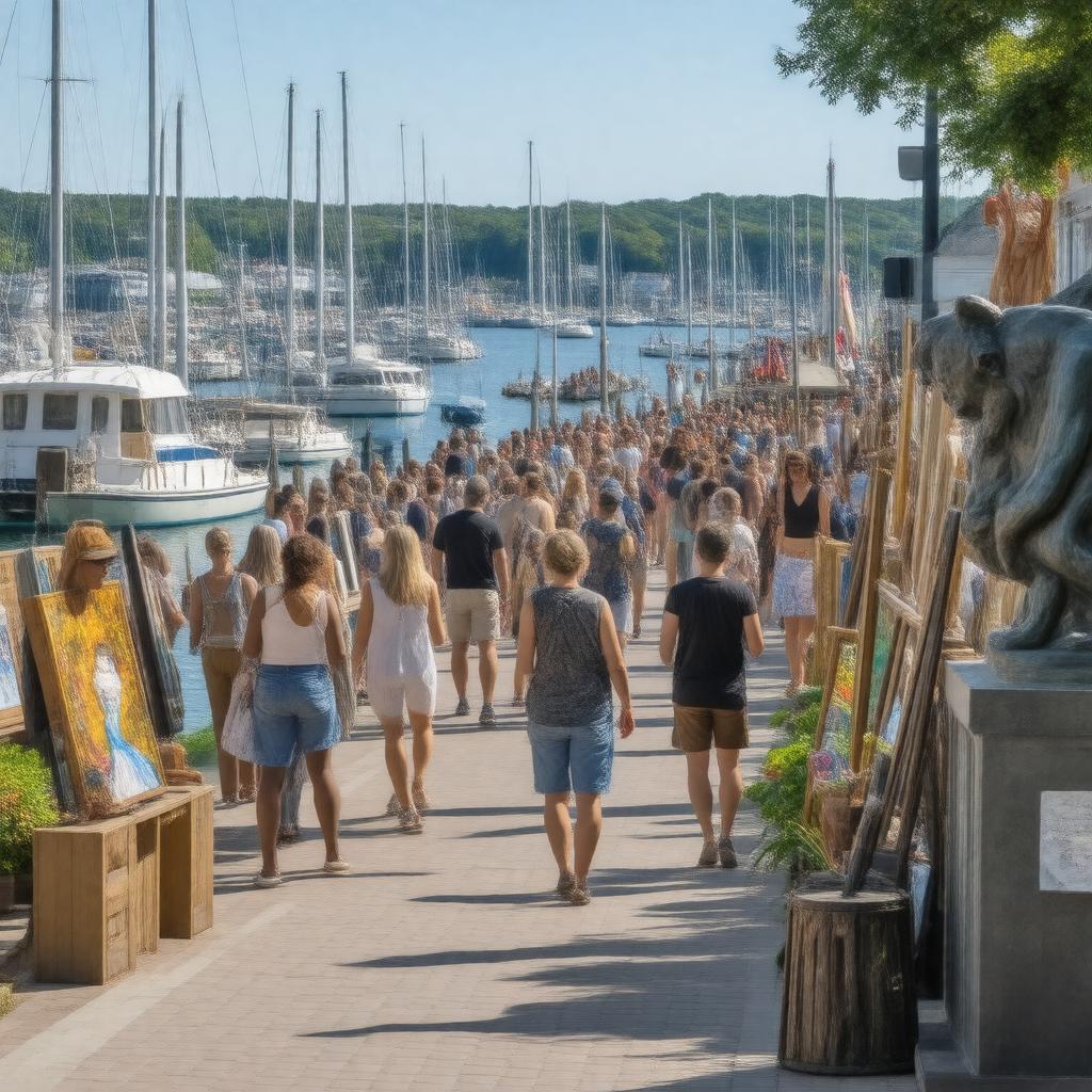 AI-created image of Hingham Harbor Art Walk