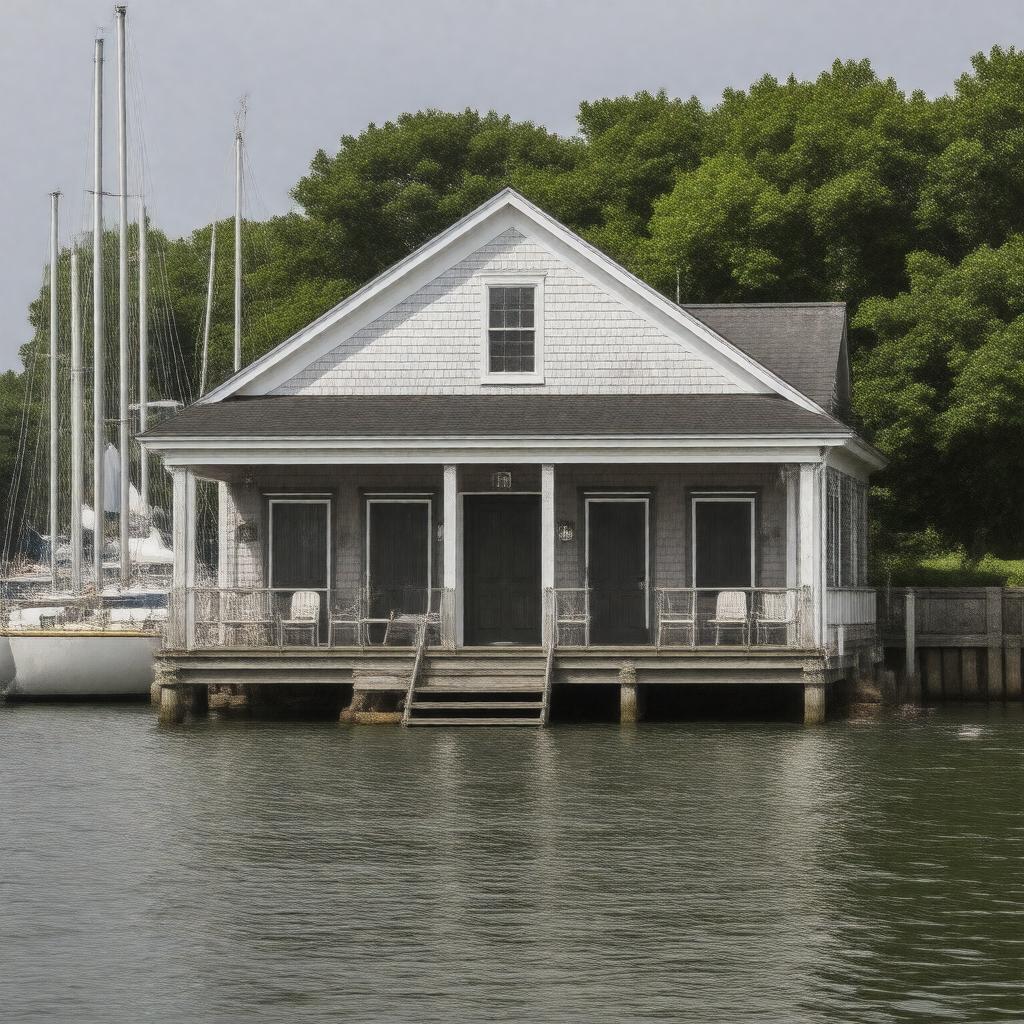 AI-created image of Hingham Harbor Bathhouse