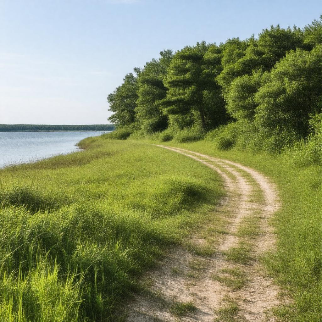 AI-created image of Hingham Harbor Conservation Land