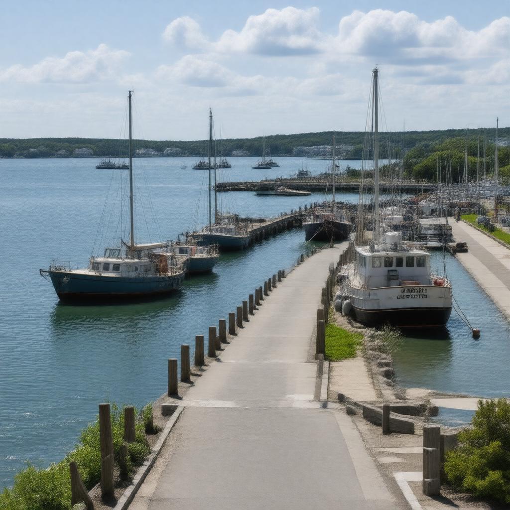 AI-created image of Hingham Harbor Docks