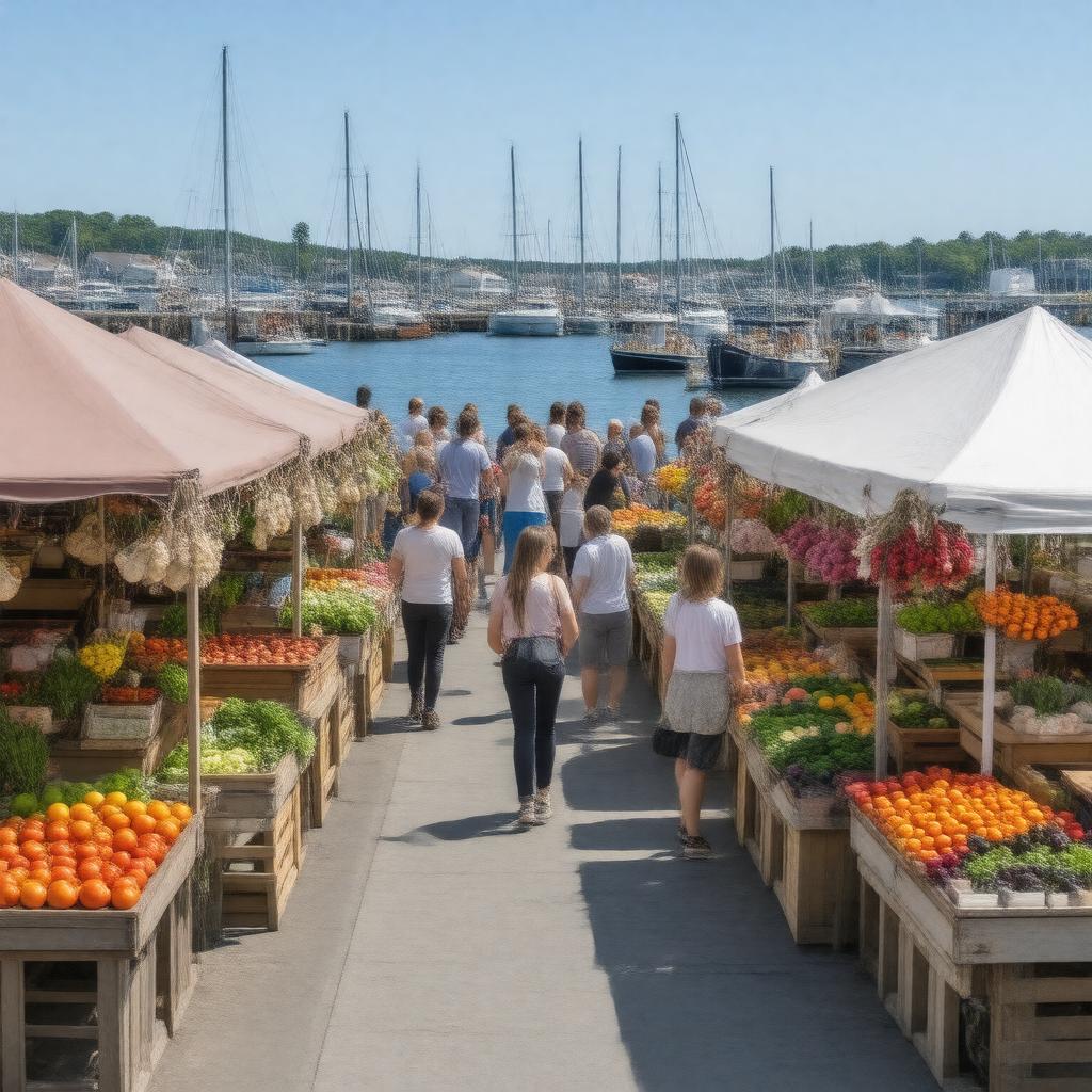AI-created image of Hingham Harbor Farmers Market