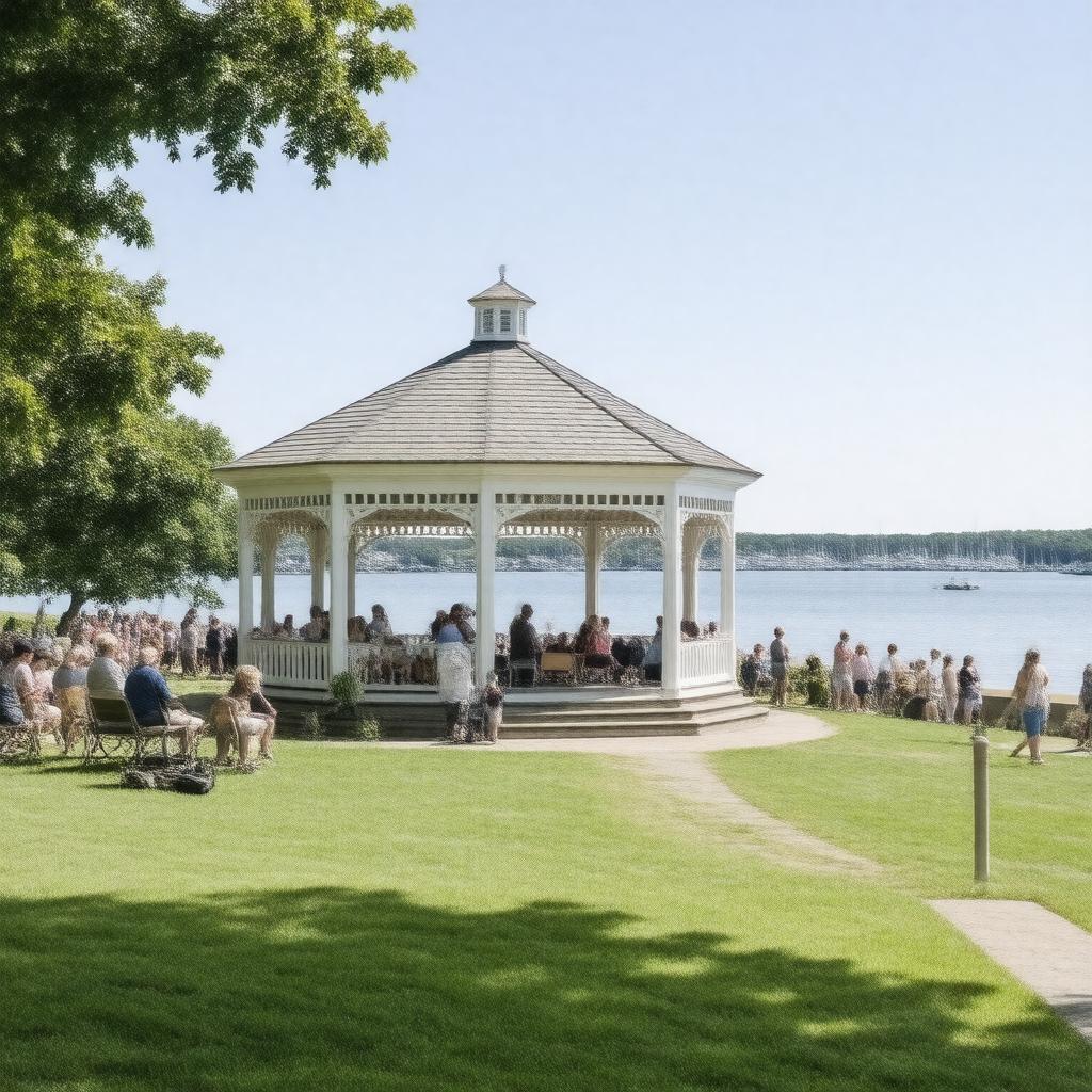 AI-created image of Hingham Harbor Gazebo