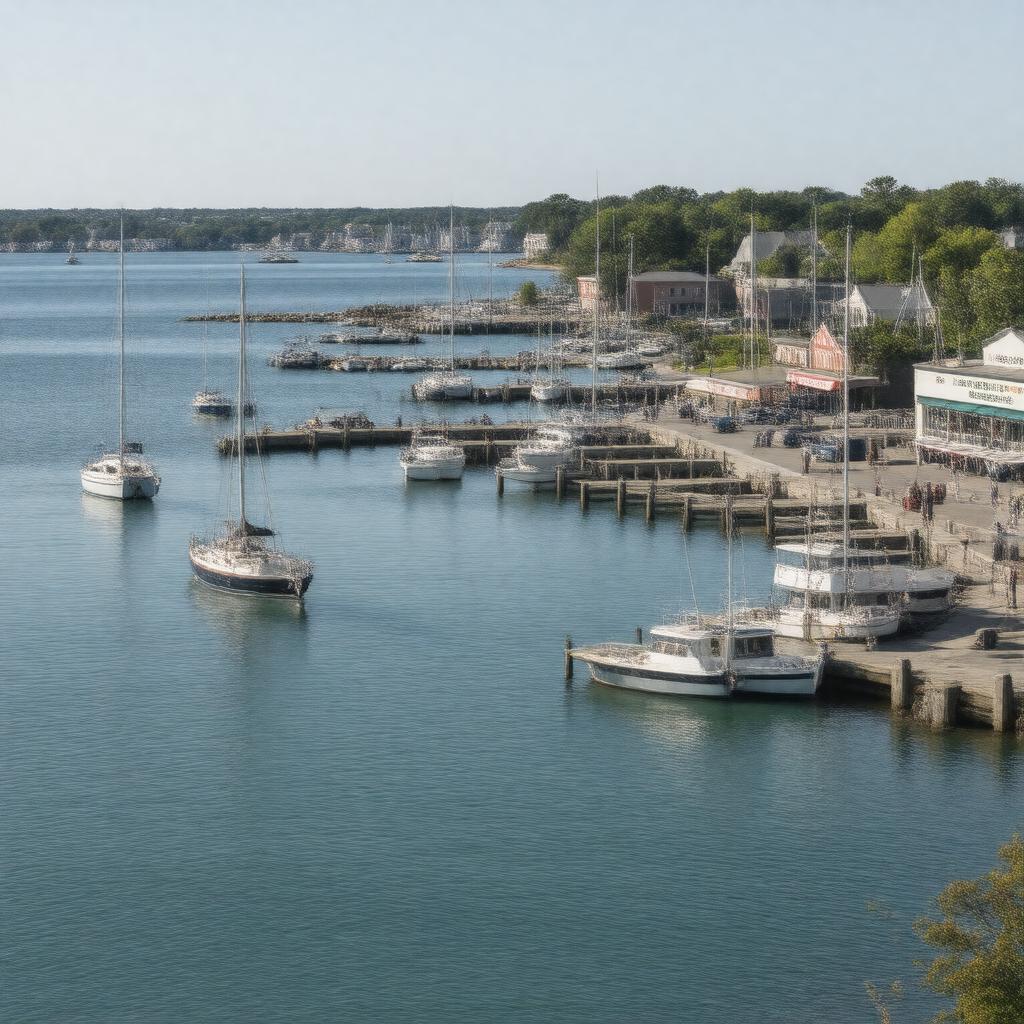 AI-created image of Hingham Harbor Marina