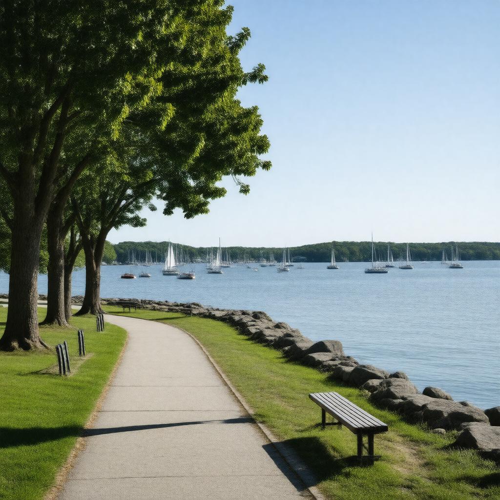AI-created image of Hingham Harbor Overlook