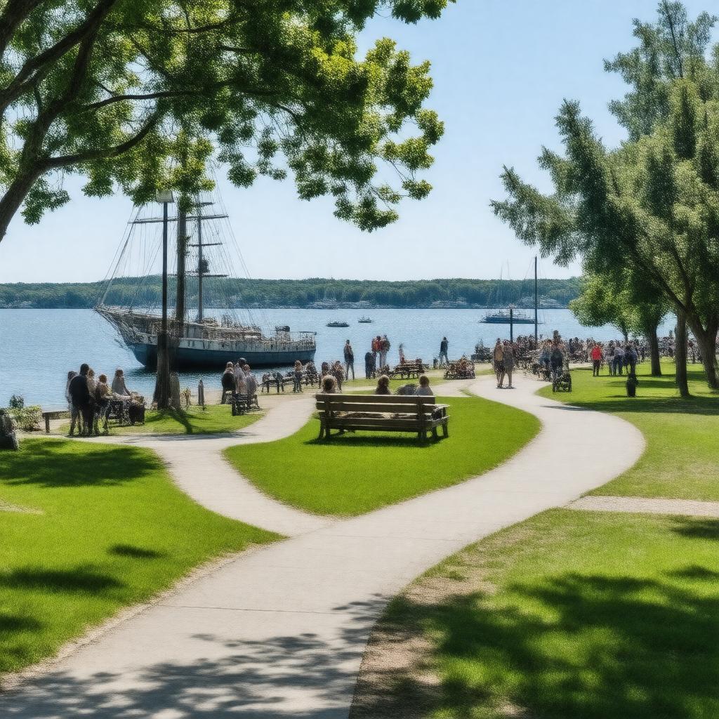AI-created image of Hingham Harbor Park