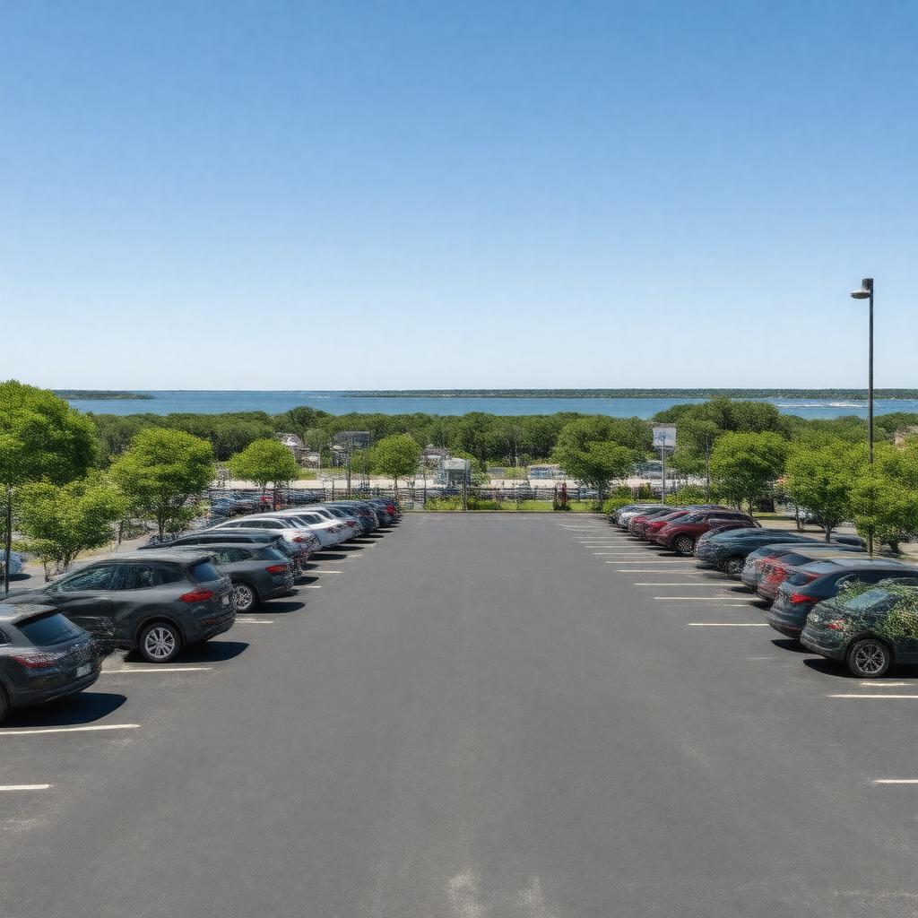 AI-created image of Hingham Harbor Parking Lot