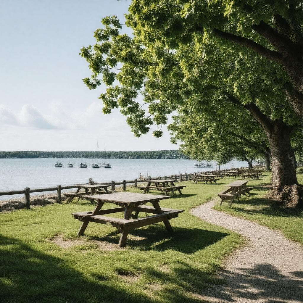 AI-created image of Hingham Harbor Picnic Area