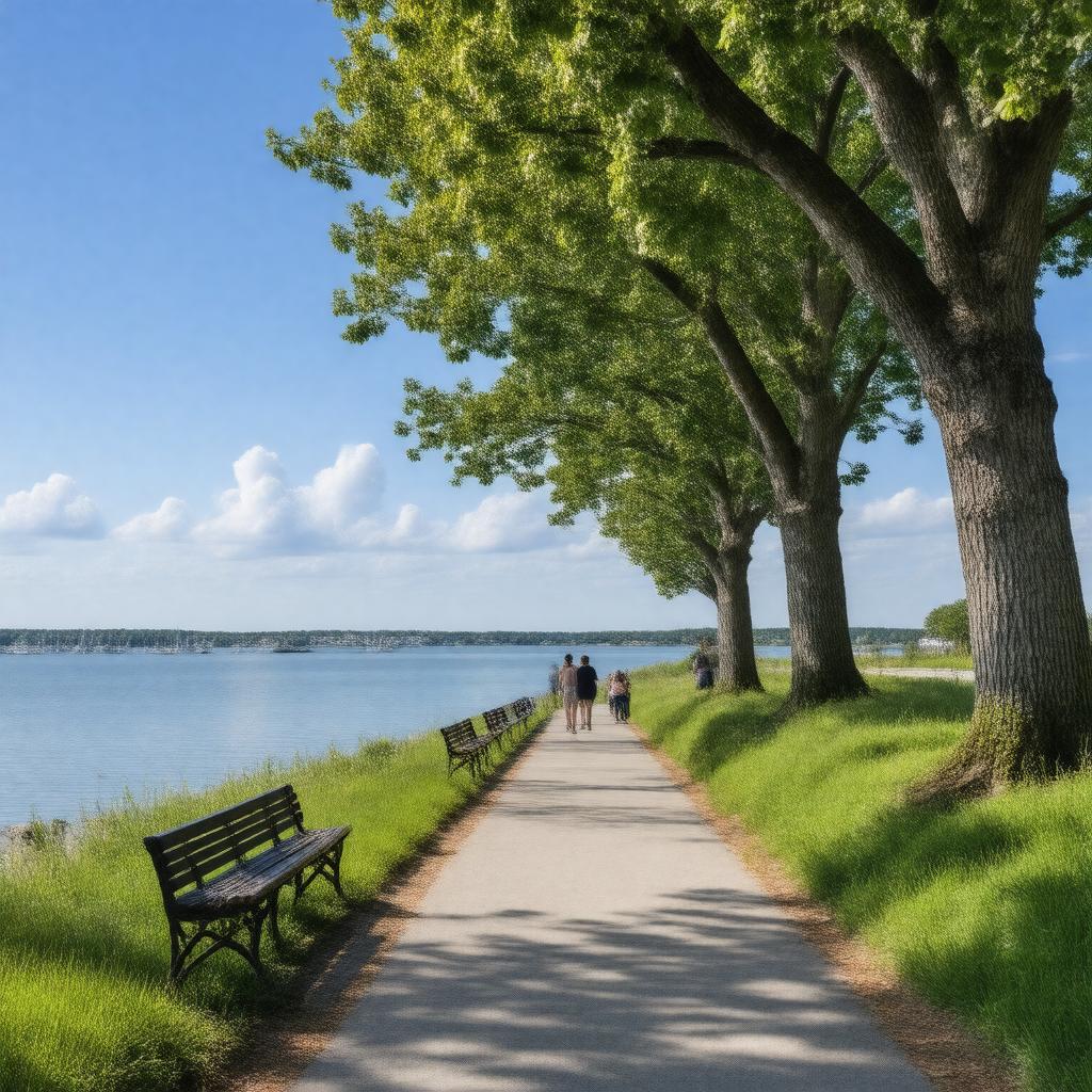 AI-created image of Hingham Harbor Walking Trails