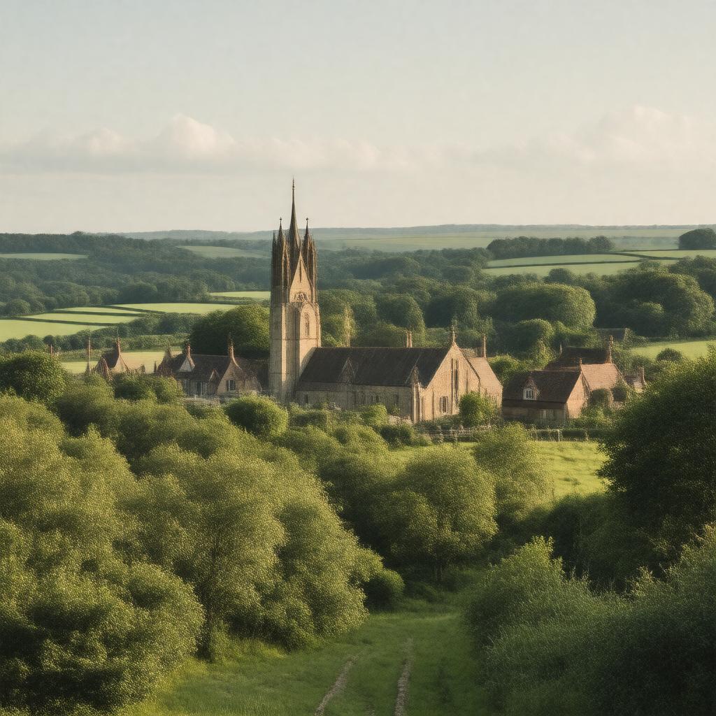 AI-created image of Hingham, Norfolk, England