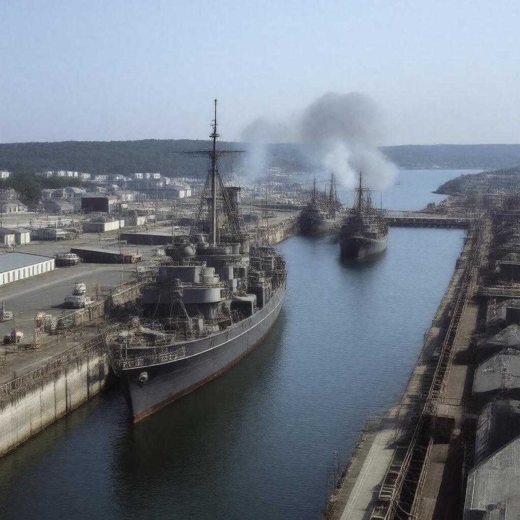 AI-created image of Hingham Shipyard