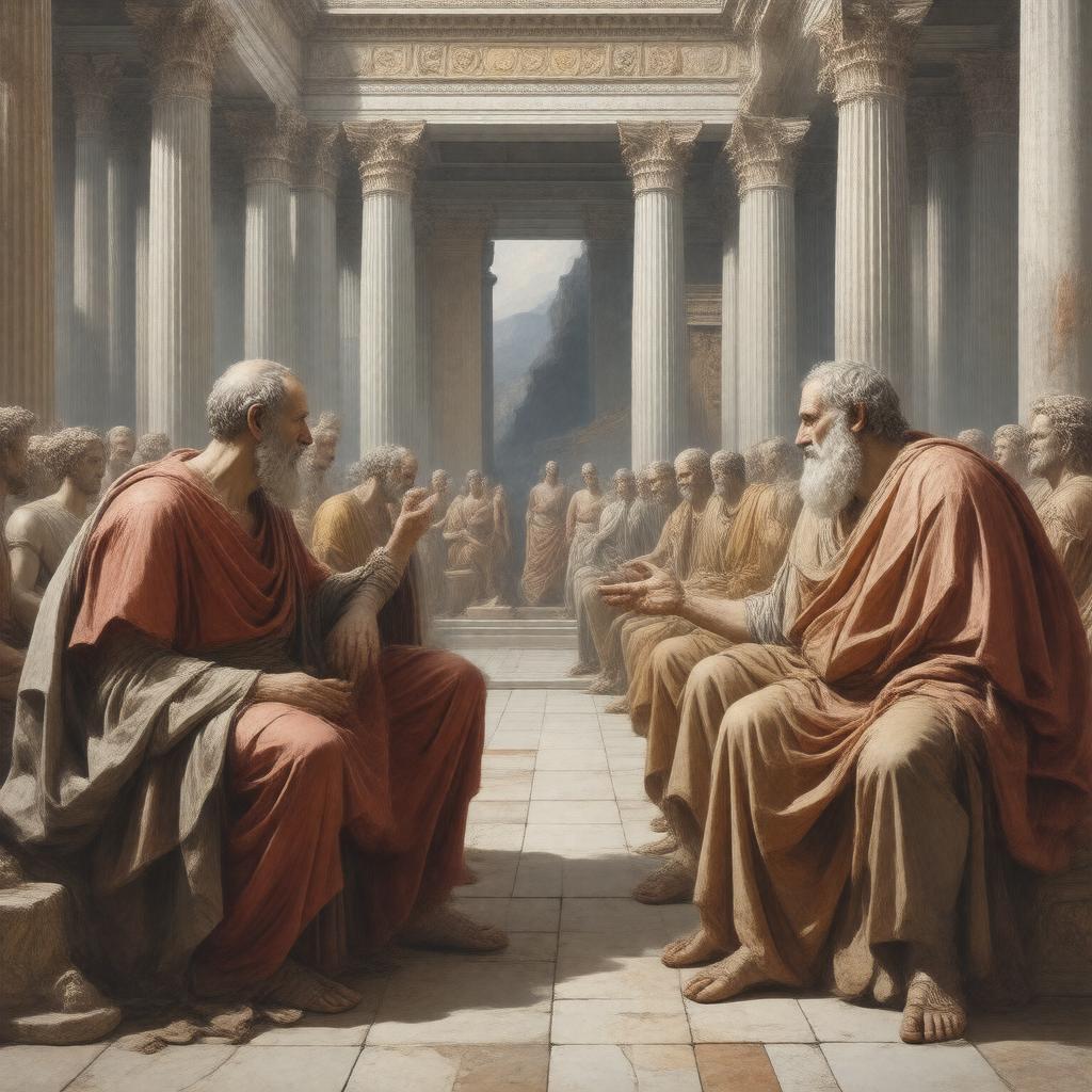 Click to view larger image AI-created image of Hippias Minor