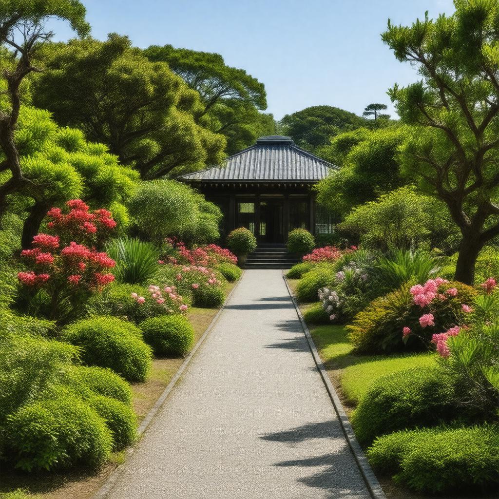 AI-created image of Hiroshima Botanical Garden