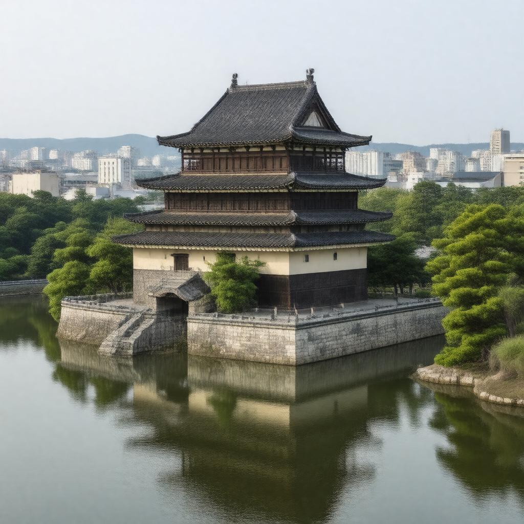 Click to view larger image AI-created image of Hiroshima Castle