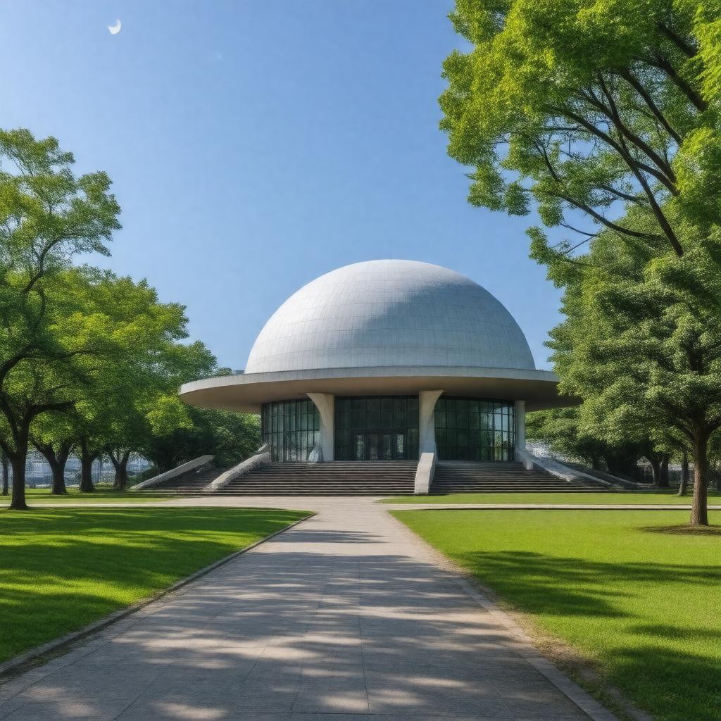 AI-created image of Hiroshima City Museum of Astronomy