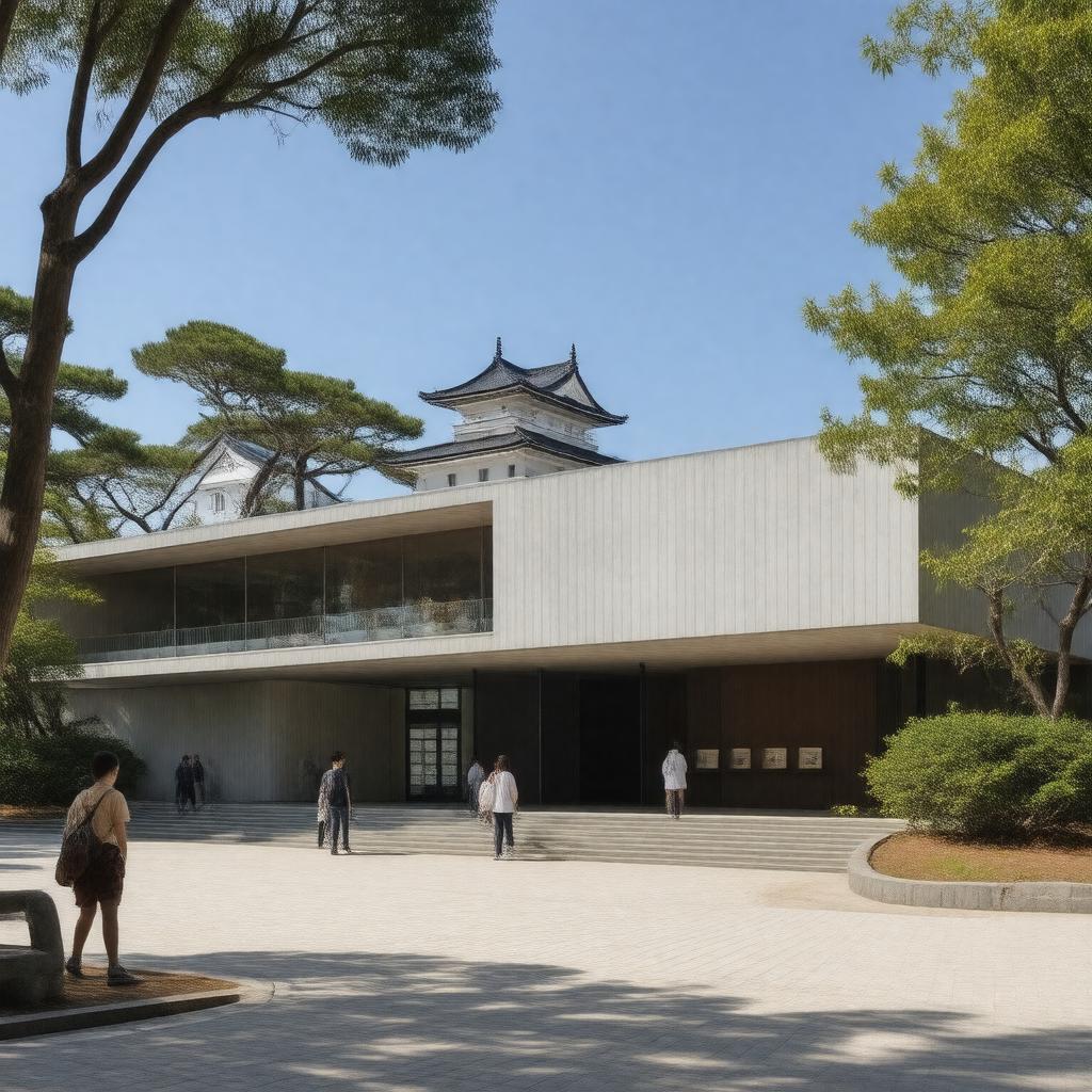 AI-created image of Hiroshima City Museum of Literature