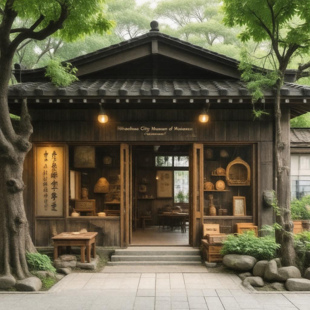AI-created image of Hiroshima City Museum of Woodcraft