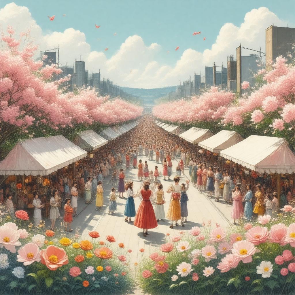 AI-created image of Hiroshima Flower Festival