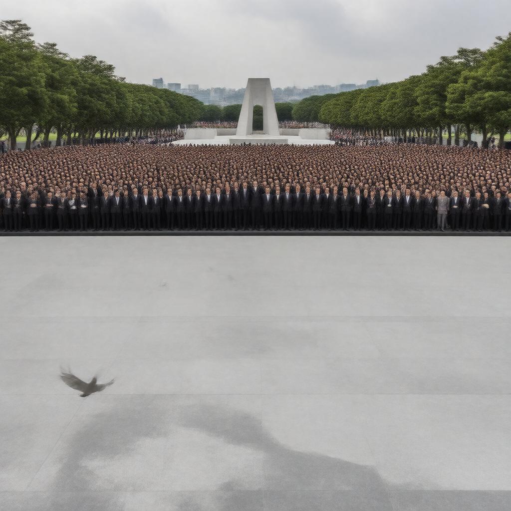 AI-created image of Hiroshima Peace Memorial Ceremony