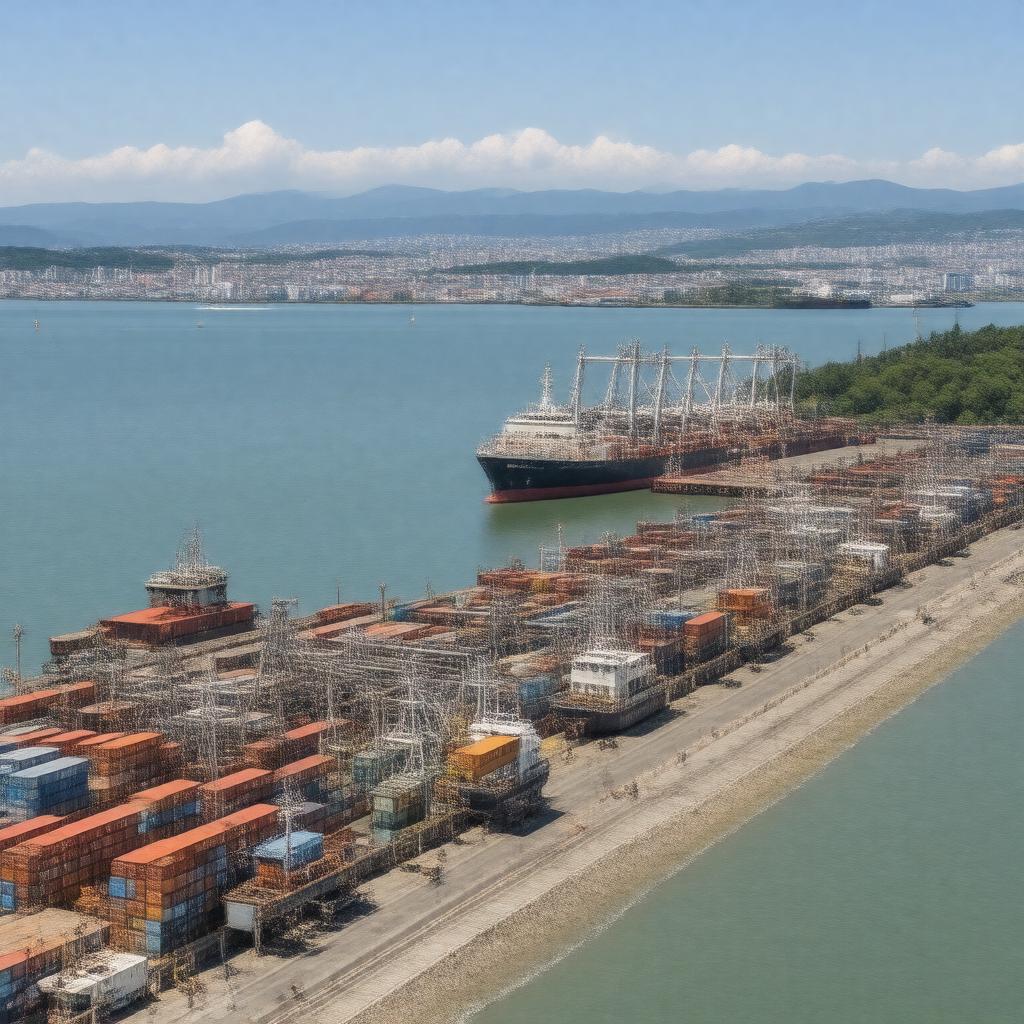 AI-created image of Hiroshima Port