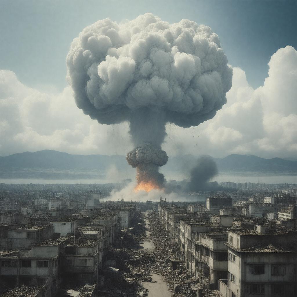 Click to view larger image AI-created image of Hiroshima bombing