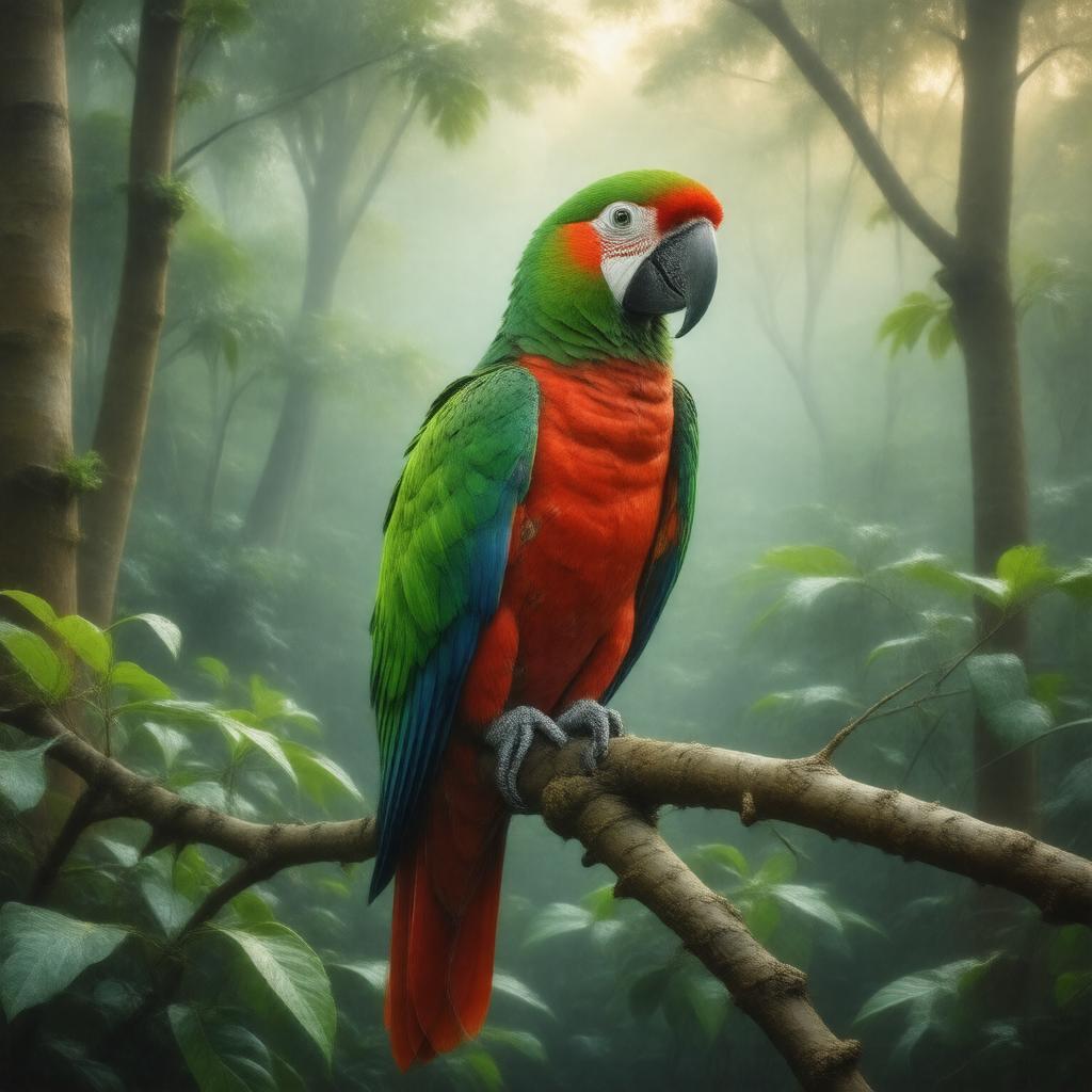 AI-created image of Hispaniolan parrot