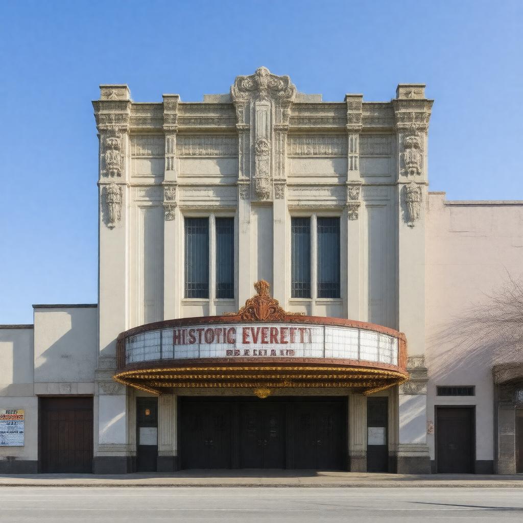 Click to view larger image AI-created image of Historic Everett Theatre