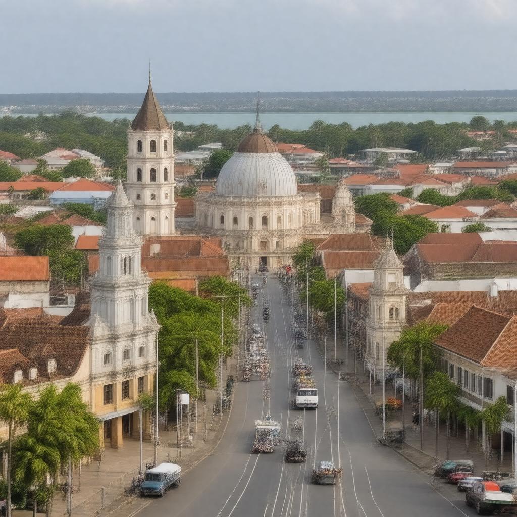 Click to view larger image AI-created image of Historic Inner City of Paramaribo