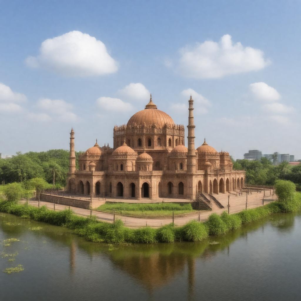 Click to view larger image AI-created image of Historic Mosque City of Bagerhat