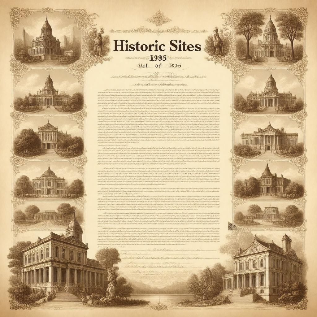 AI-created image of Historic Sites Act of 1935