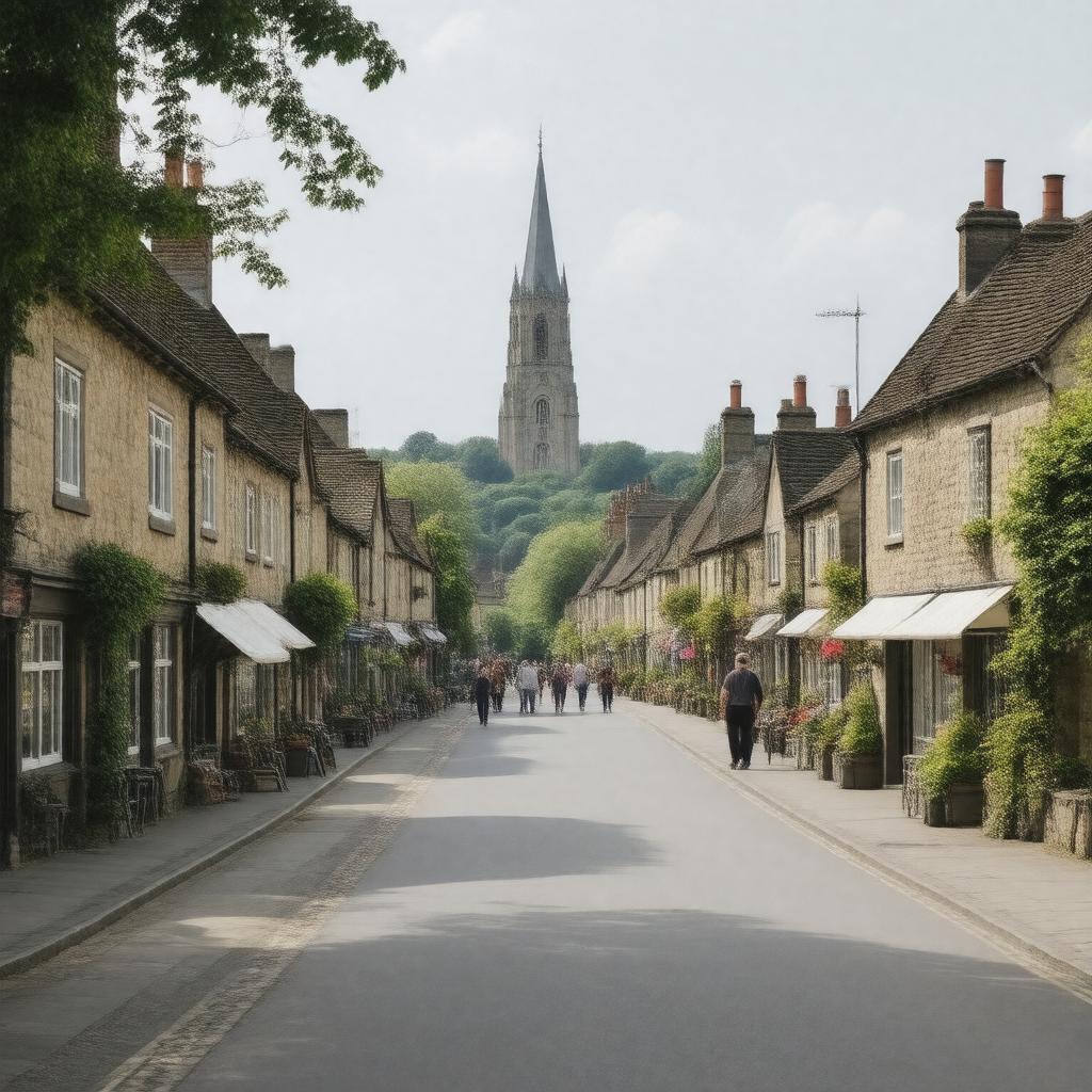AI-created image of Hitchin, Hertfordshire, England