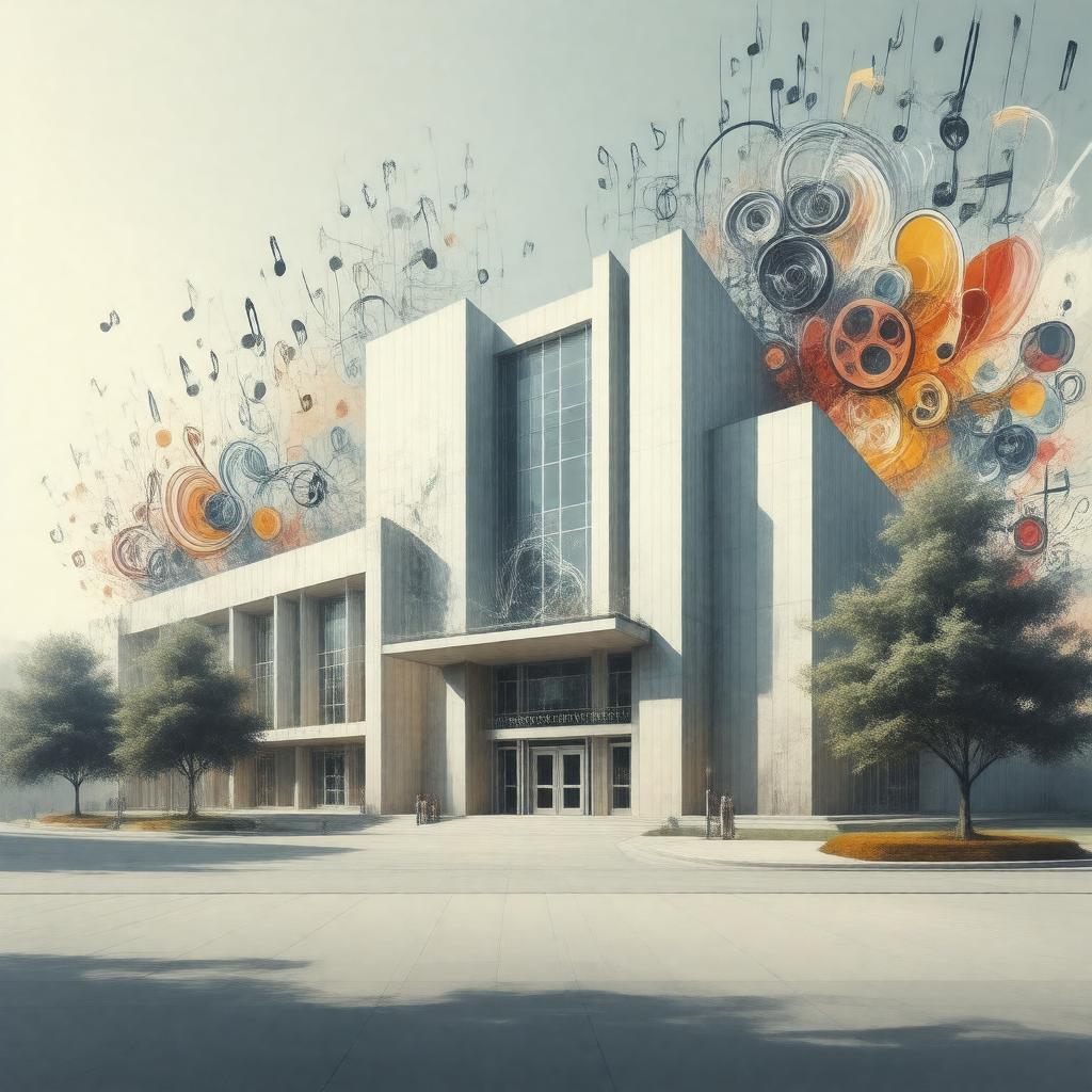 Click to view larger image AI-created image of Hixson-Lied College of Fine and Performing Arts