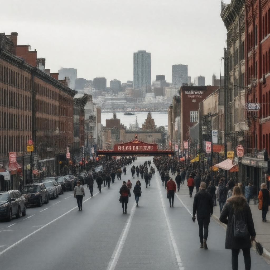 AI-created image of Hoboken, New Jersey, United States