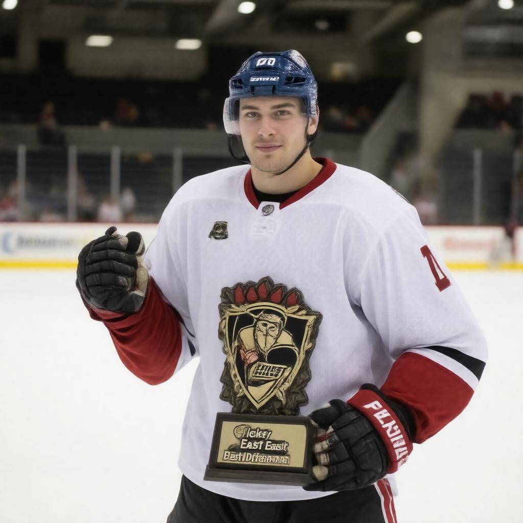 AI-created image of Hockey East Best Defenseman