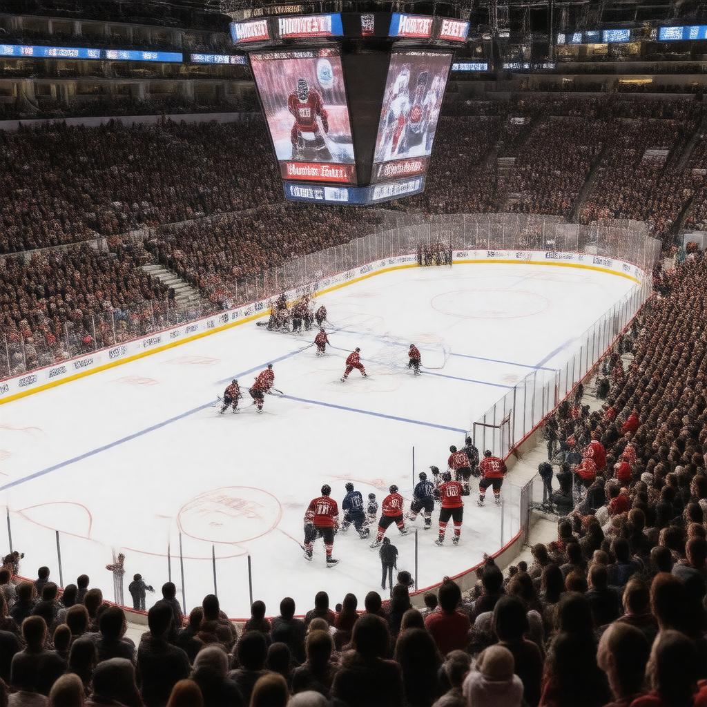 AI-created image of Hockey East Men's Ice Hockey Tournament