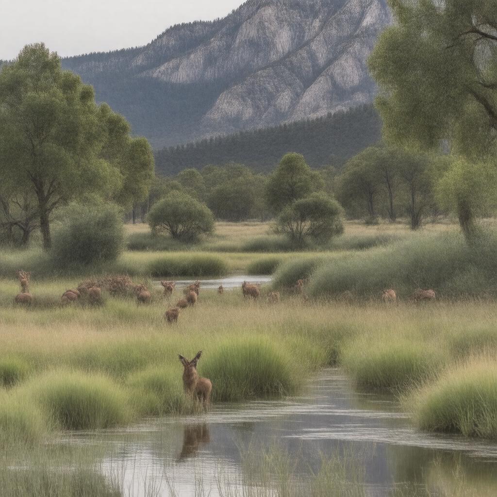 AI-created image of Hodge Family Wildlife Preserve